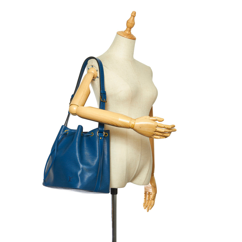 Louis Vuitton Epi Blue Noe Shoulder Bag Bucket Bag Women’s