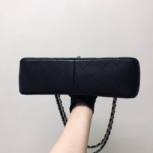 Classic Double Flap Jumbo Bag in Black Caviar with SHW