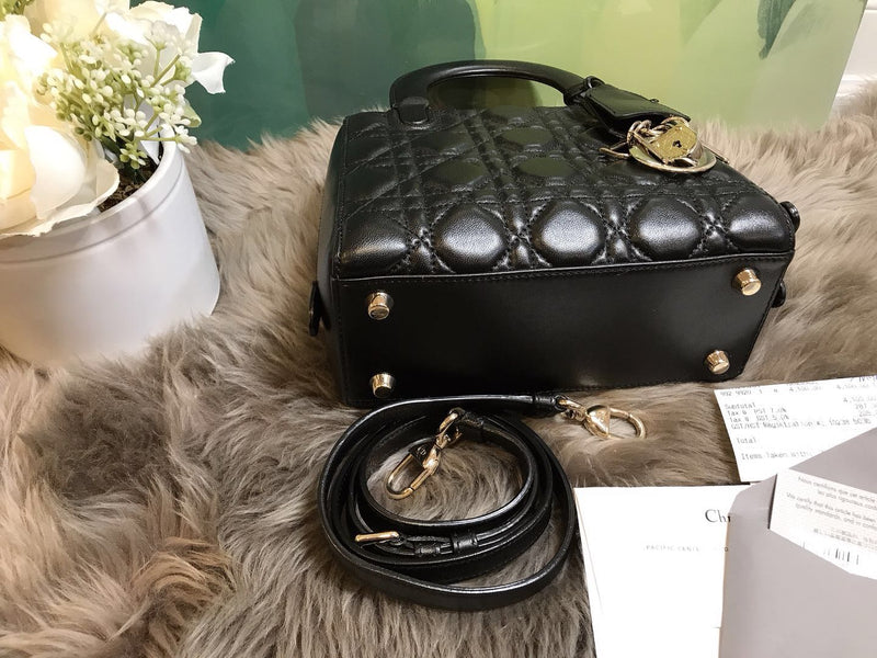 Lily Bag Black Cannage Quilted Leather