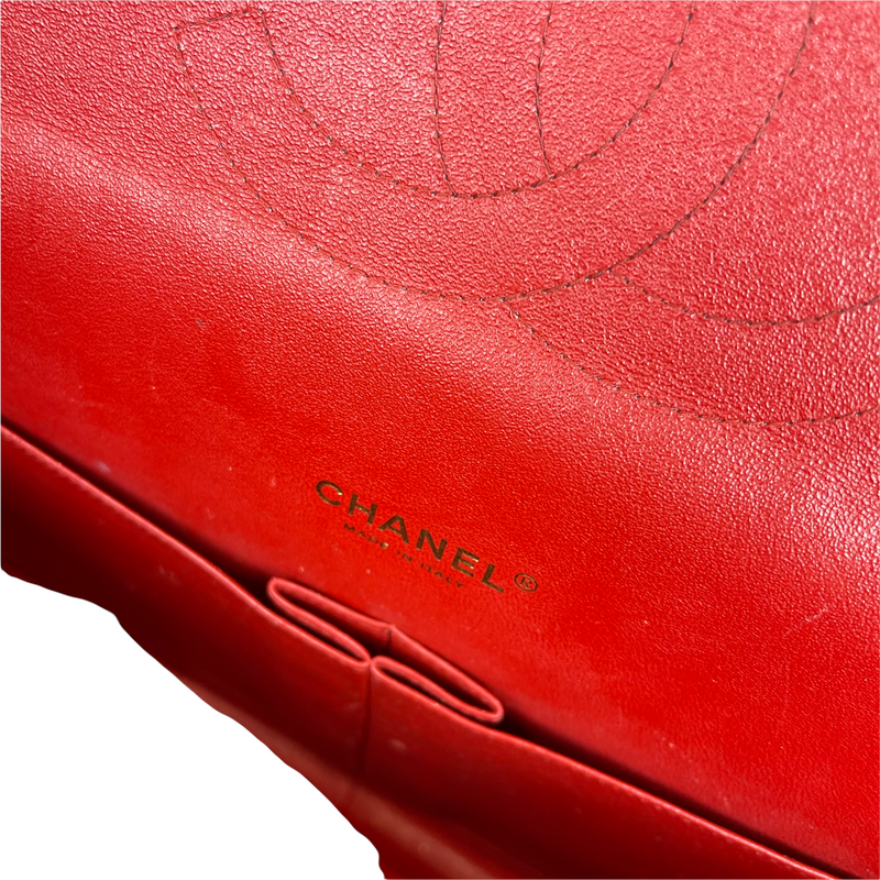 Double Flap Maxi Lambskin Red GHW