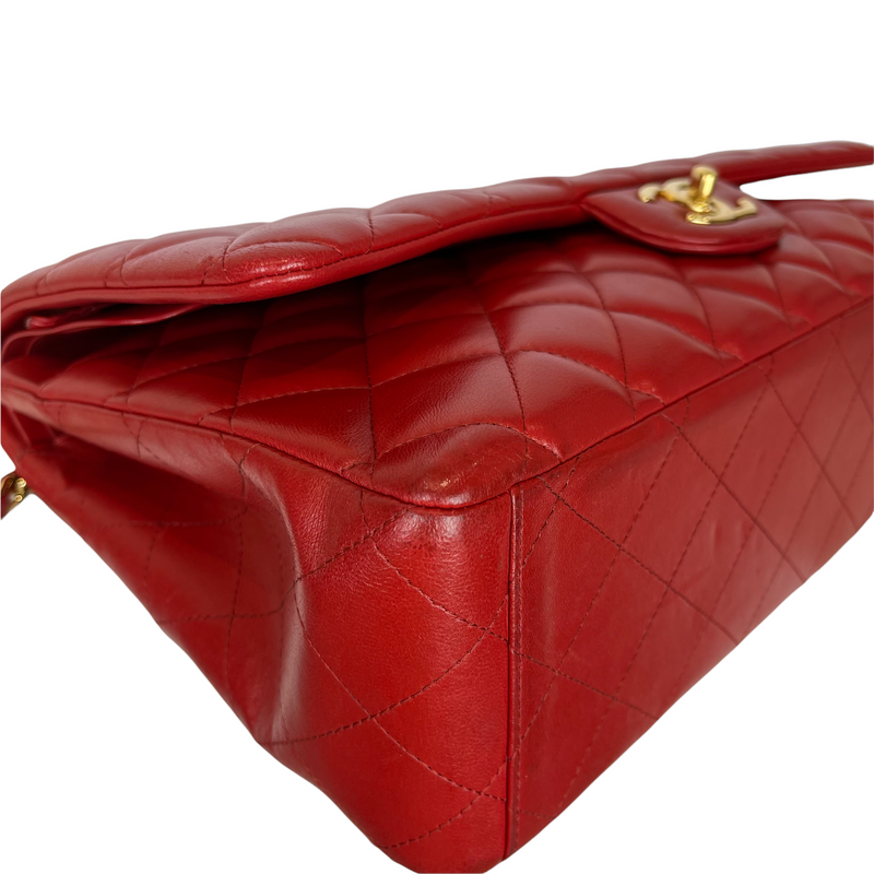 Double Flap Maxi Lambskin Red GHW