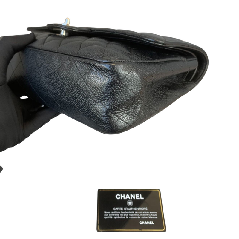 Classic Flap Caviar Medium Black SHW
