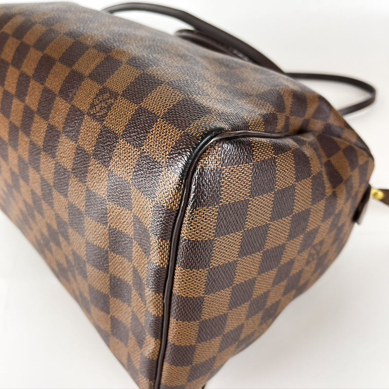 Damier Ebene Speedy 30 Canvas Bag with Strap