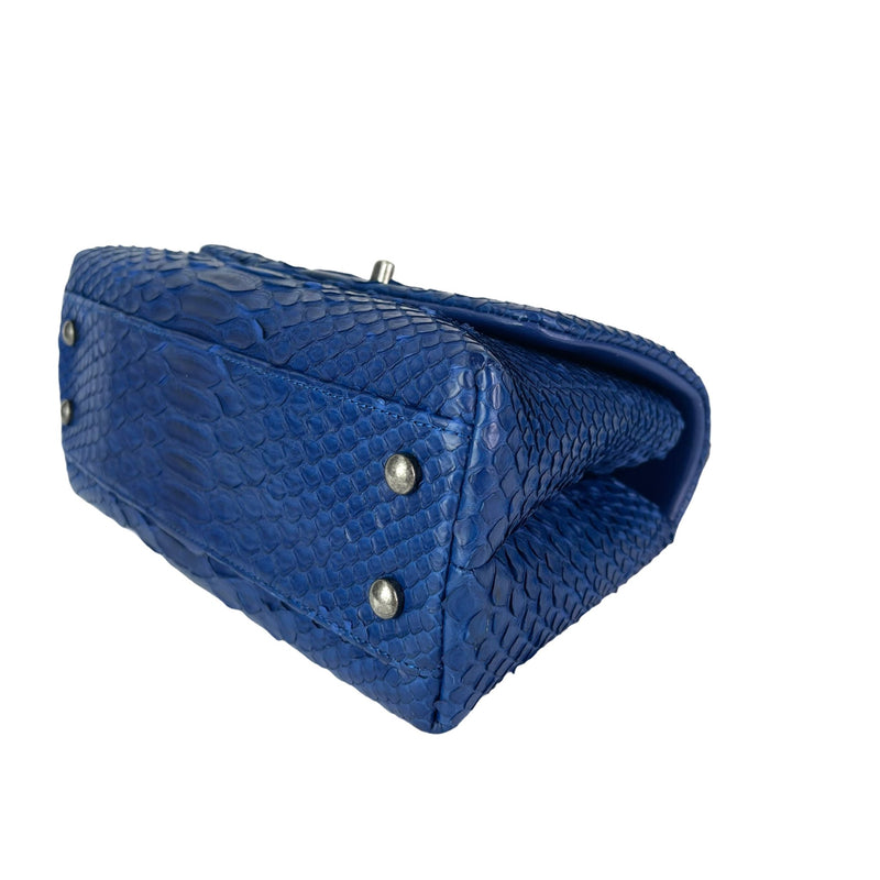Handbags Chanel Chanel Classic Blue Python Bag