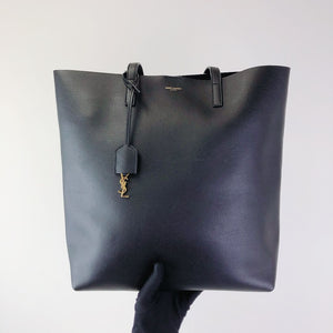 North South Shopping Tote Black GHW