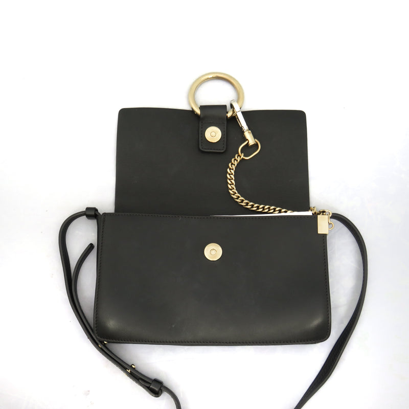 Small Faye Satchel in Black