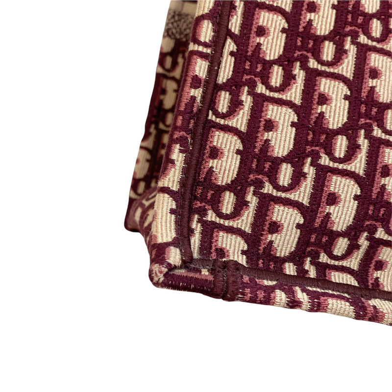 Oblique Large Book Tote Burgundy