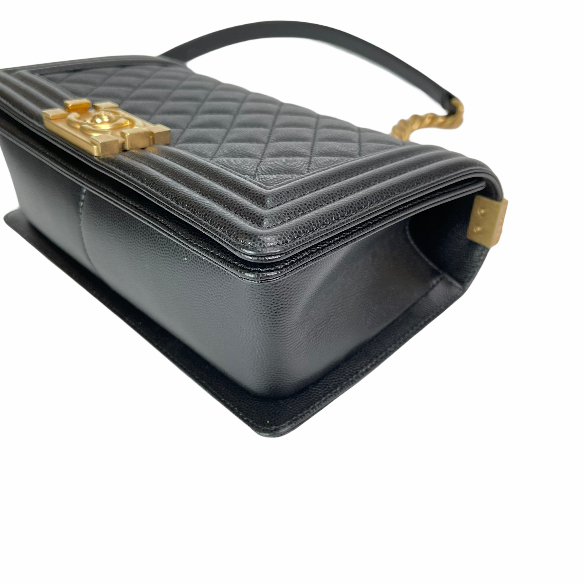 Chanel boy caviar gold hardware online
