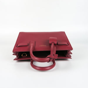 Nano Sac De Jour in Smooth Burgundy Leather