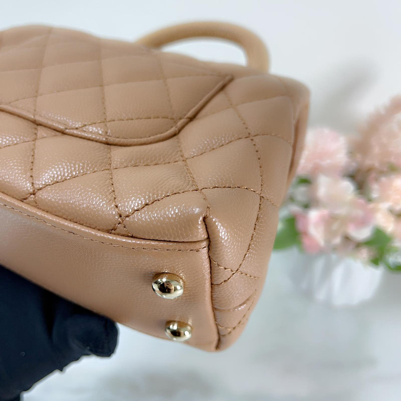 Mini Coco Handle Flap Caramel LGHW