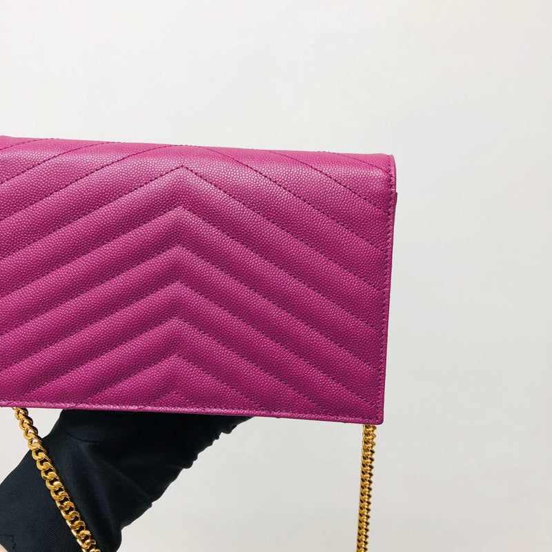 Classic Purple Monogram Small WOC in Matelasse Chevron Grained Leather GHW