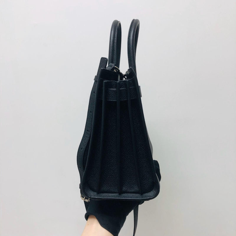 Baby Sac De Jour in Black Grained Leather