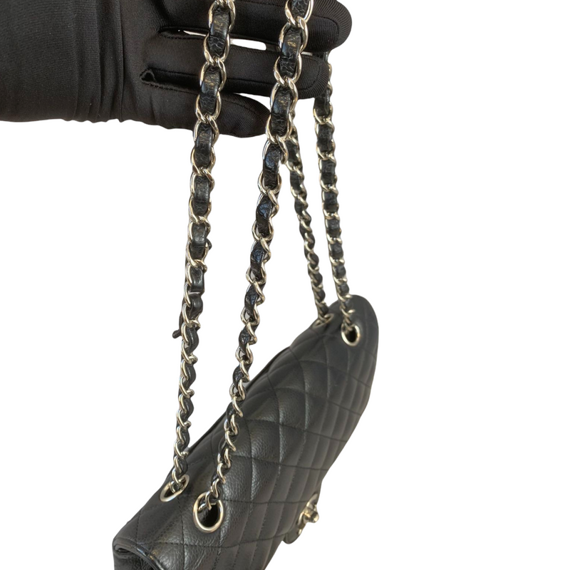 Classic Flap Caviar Medium Black SHW
