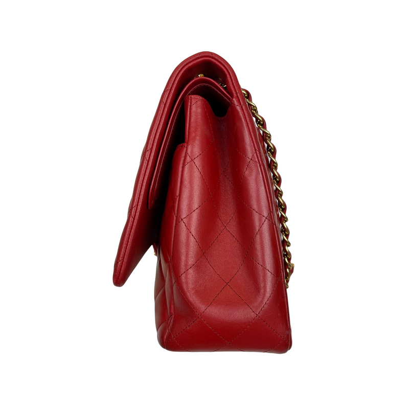 Double Flap Maxi Lambskin Red GHW