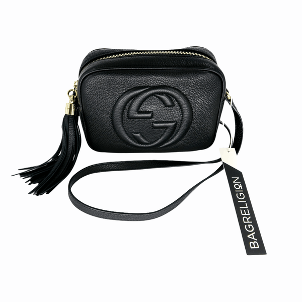 Soho small leather disco bag in black Bag Religion