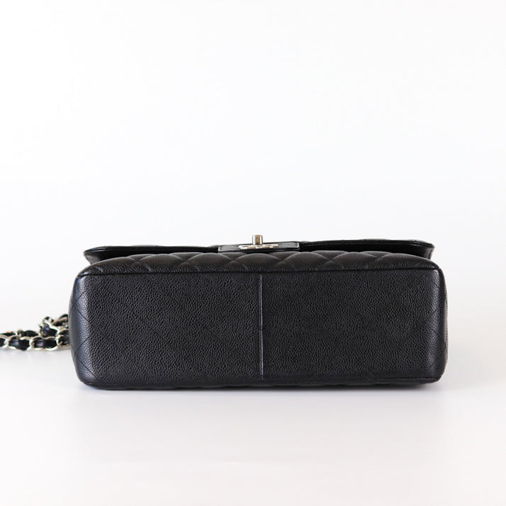 Jumbo Classic Flap Black Caviar Leather with SHW