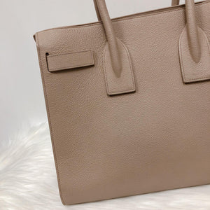Yves Saint Laurent Classic Small Sac De Jour in Beige Grained Leather