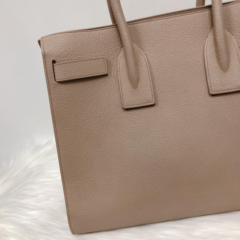 Yves Saint Laurent Classic Small Sac De Jour in Beige Grained Leather