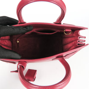 Nano Sac De Jour in Smooth Burgundy Leather