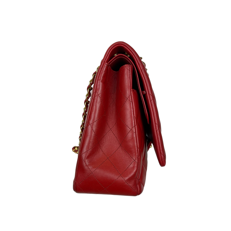 Double Flap Maxi Lambskin Red GHW