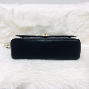 Classic Double Flap Caviar Leather Maxi Black GHW