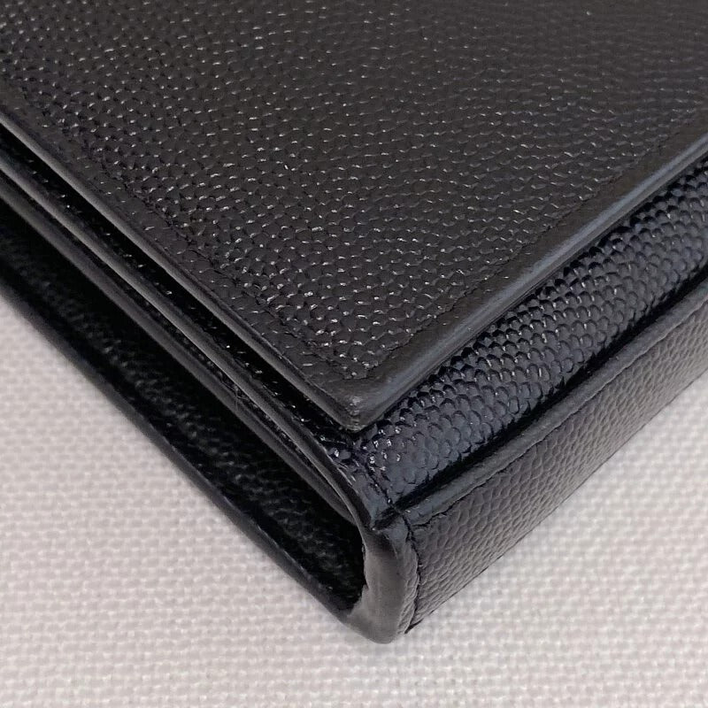 Stars Monogram Wallet on Chain Pebbled Leather Black GHW