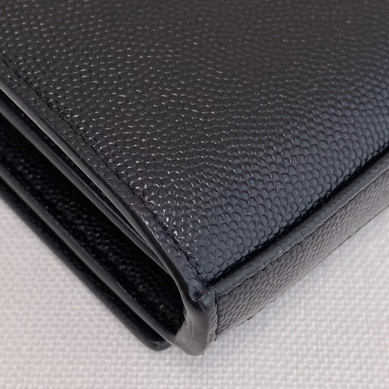 Stars Monogram Wallet on Chain Pebbled Leather Black GHW