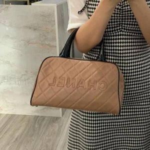Vintage Bowling Bag Caviar Leather Brown