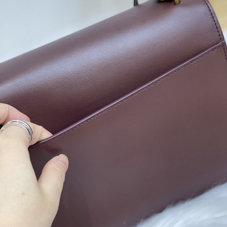 Medium Sunset Bag Burgundy GHW