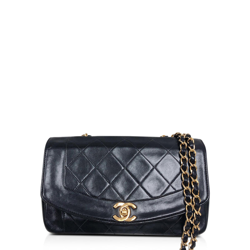 CHANEL Lambskin Chevron Quilted Medium Coco Envelope Flap Black, FASHIONPHILE