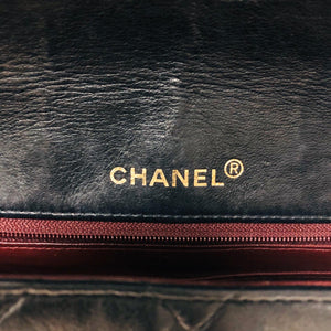 Classic Medium Diana Flap in Black Lambskin GHW