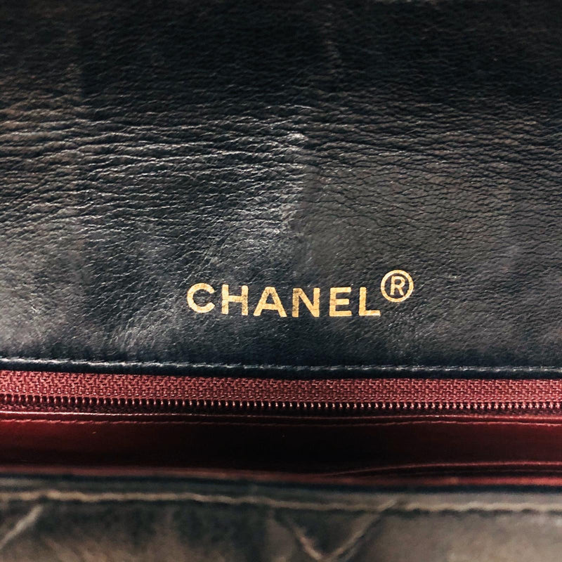 Classic Medium Diana Flap in Black Lambskin GHW