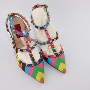 Rockstud Harlequin 100 Heels Multicolour