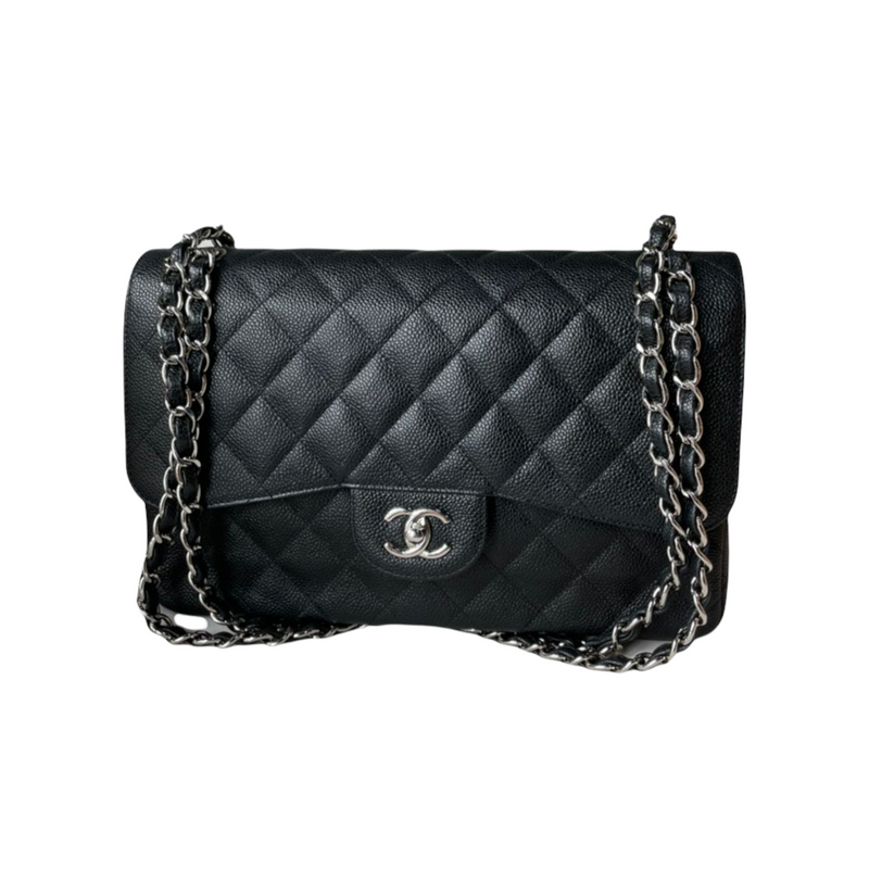 chanel classic caviar jumbo black