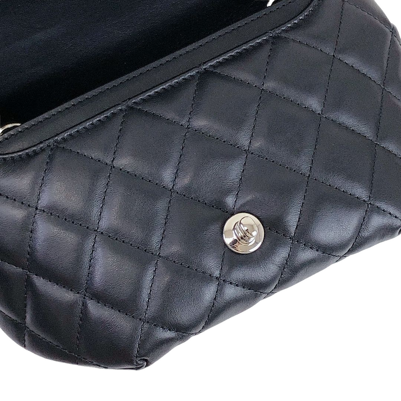 Chanel Uniform Black Quilted Waist Bag hkvintage #71 Chanel Uniform Black Quilted Waist Bag hkvintage