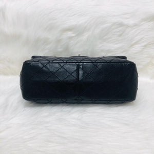 Reissue 227 Aged Calfskin Leather Black Silver Hardware