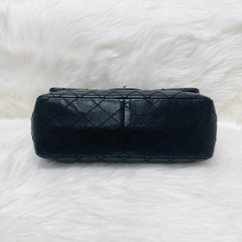 Reissue 227 Aged Calfskin Leather Black Silver Hardware