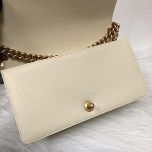 Old Medium Le Boy in Quilted Cream Calfskin with GHW