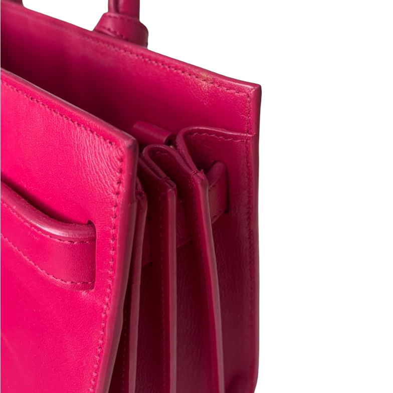 Saint Laurent Sac de Jour Bag Leather Nano Pink 21809063