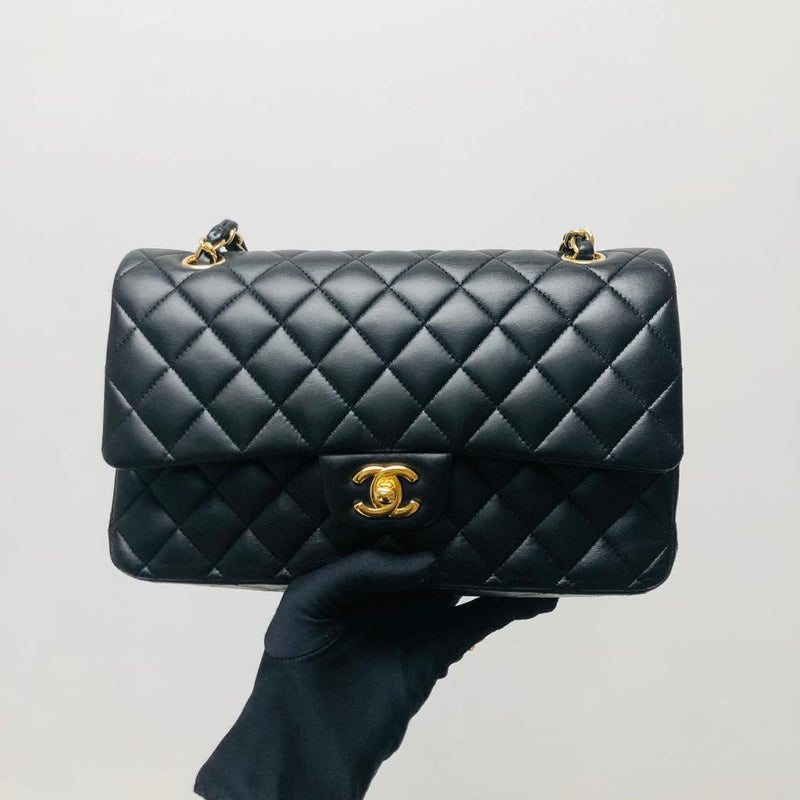 Classic Flap Black Medium Lambskin GHW