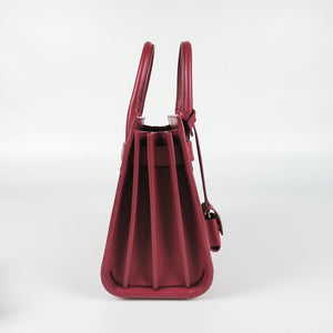 Nano Sac De Jour in Smooth Burgundy Leather