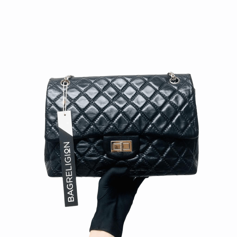 Chanel So Black Chevron Quilted Aged Calfskin 2.55 Reissue 226 Double Flap  Black Hardware, 2019 Available For Immediate Sale At Sotheby's