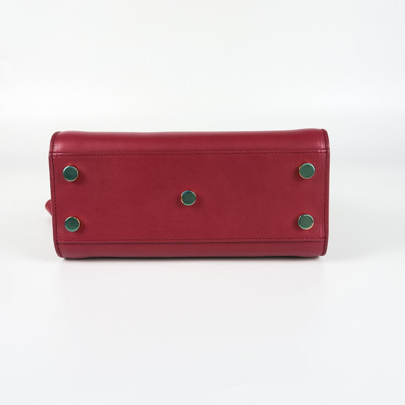 Nano Sac De Jour in Smooth Burgundy Leather