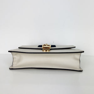 Sylvie Small Shoulder Bag in White GHW