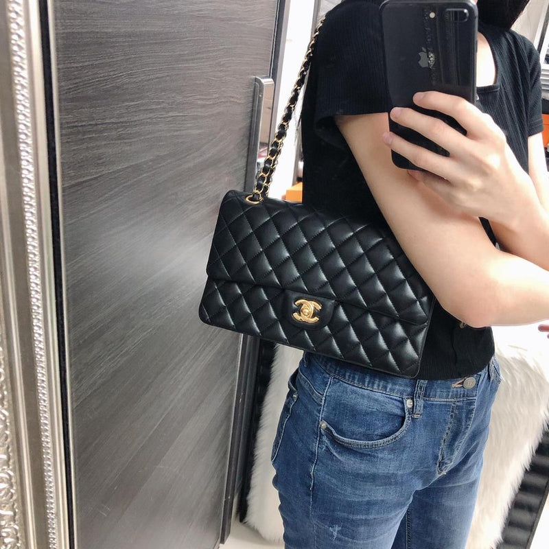 Classic Double Flap M/L Lambskin with GHW