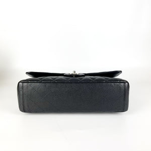 Maxi Single Flap Caviar Leather in Black SHW