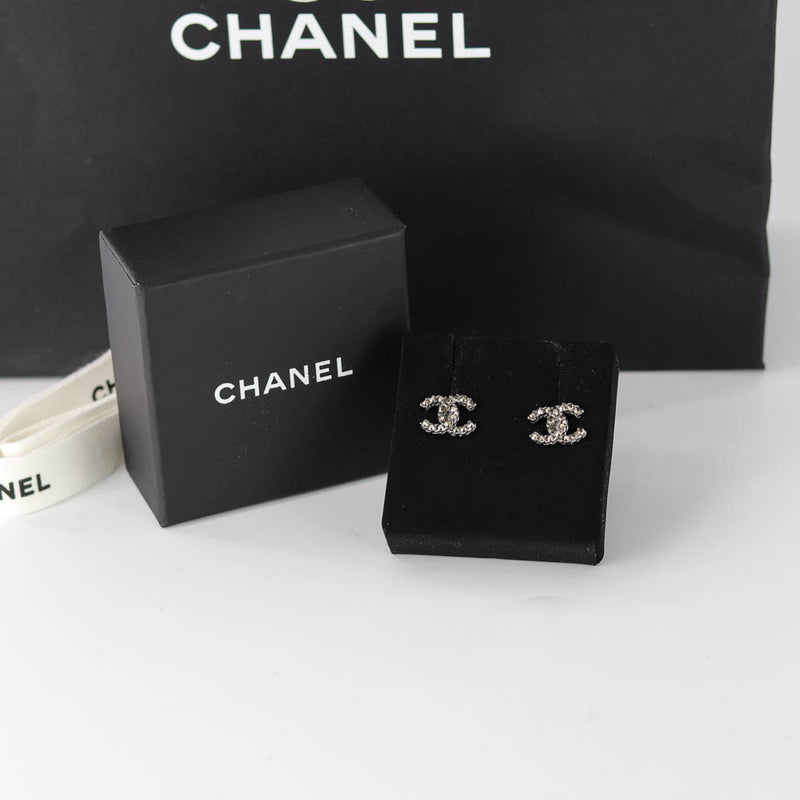 CC Stud Earrings in Black