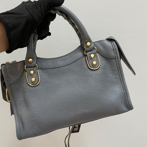 Classic Mini City Metallic Edge Bag Grey