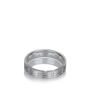 White Gold Kilim Ring Silver