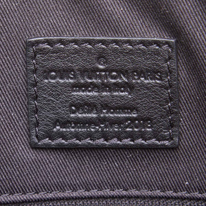 Brown Dark Coated Canvas Fabric Monogram Glaze Backpack